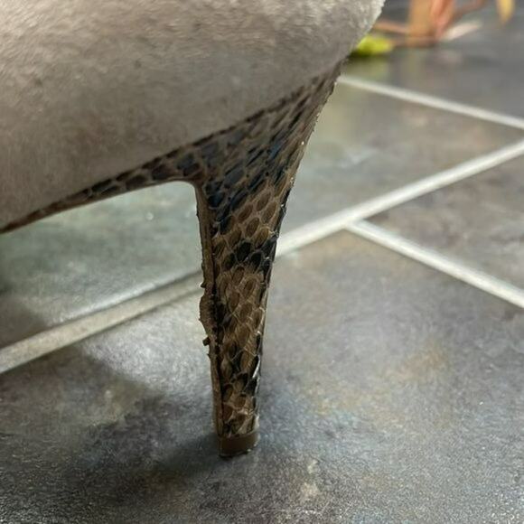 Tory Burch Suede Nude Heels 9 - Picture 5 of 12